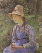 Camille Pissarro Young Peasant Girl Wearing a Hat oil painting